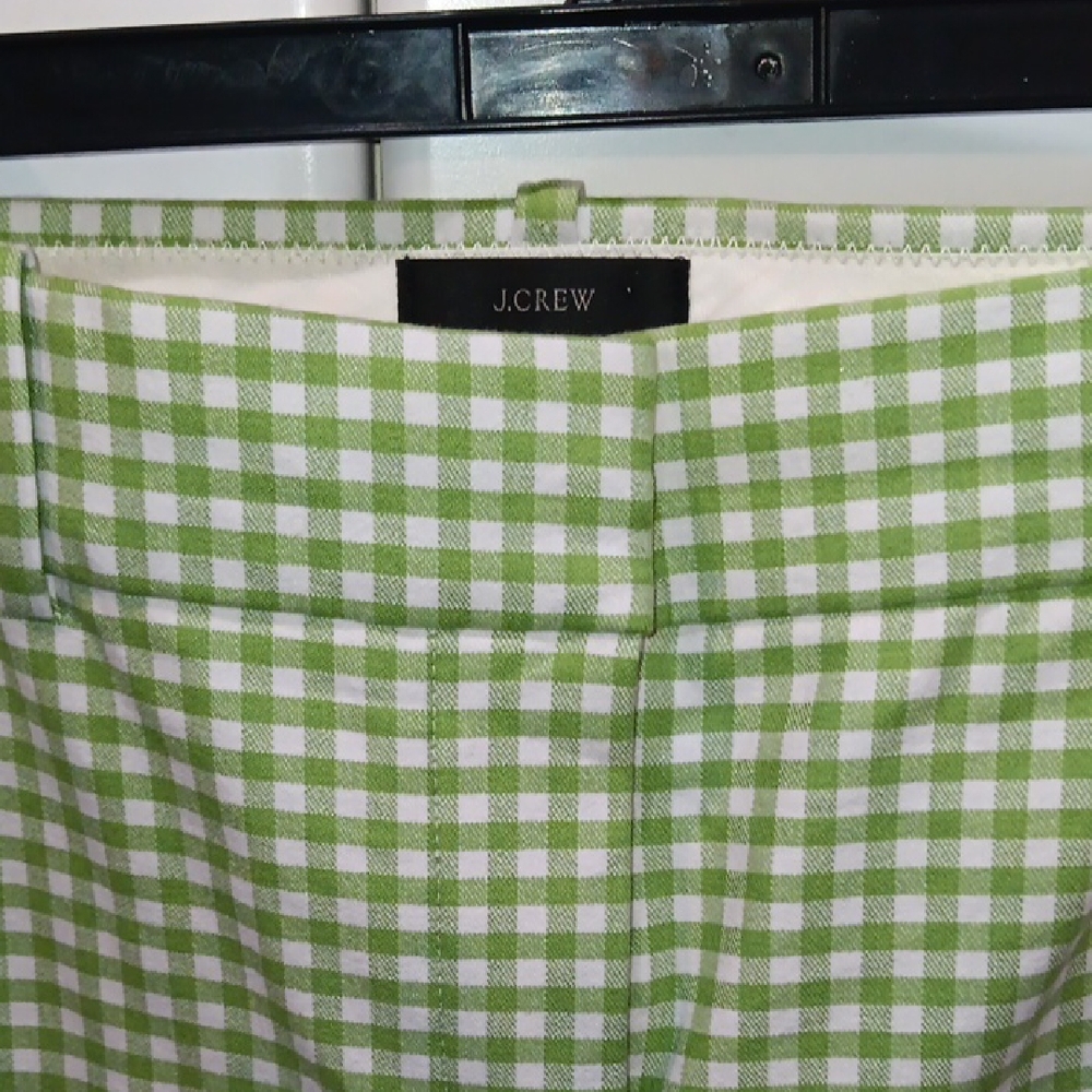J. Crew Green Checkered Ankle Pants - Picture 2 of 11